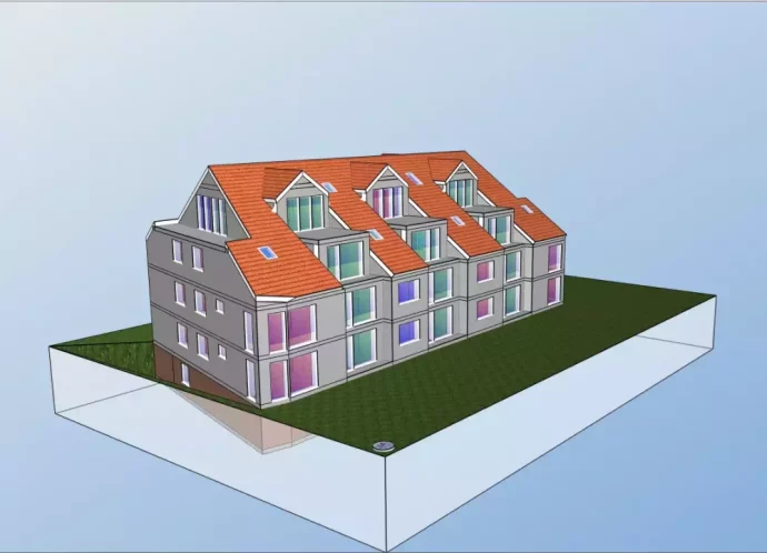 Hamburg Heizung Mehrfamilienhaus 3D CAD Zeichnung